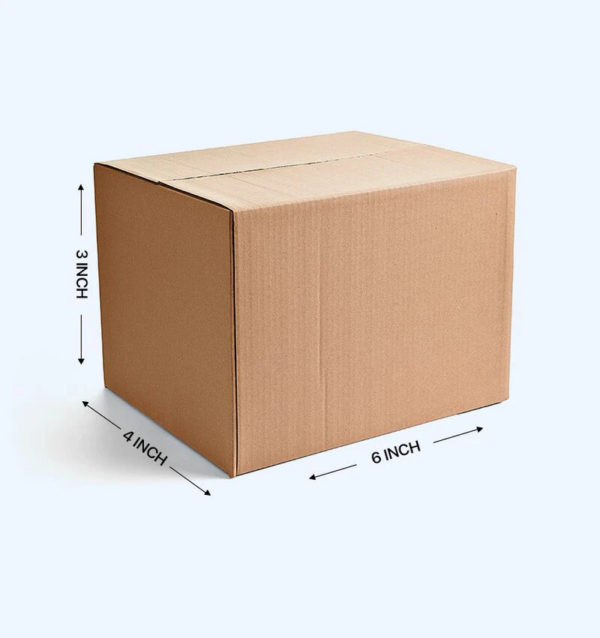 Corrugated Boxes, 6x4x3 Inches - Pack Of 100