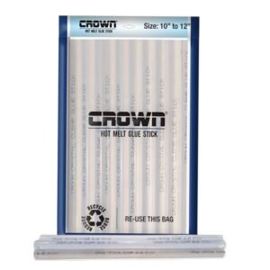 Crown Transparent Crystal Clear Glue Stick – 9 Inch, Hot Melt, Food Grade