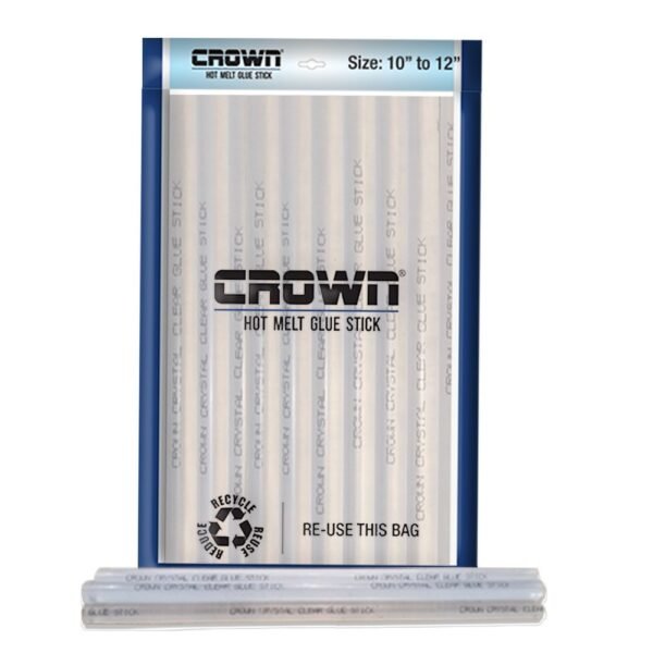 Crown Transparent Crystal Clear Glue Stick – 9 Inch, Hot Melt, Food Grade