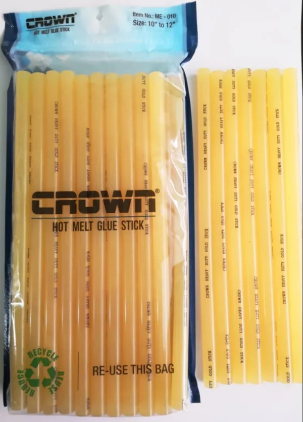 Crown Yellow/Gold Industrial Hot Melt Glue Sticks – 9 Inch